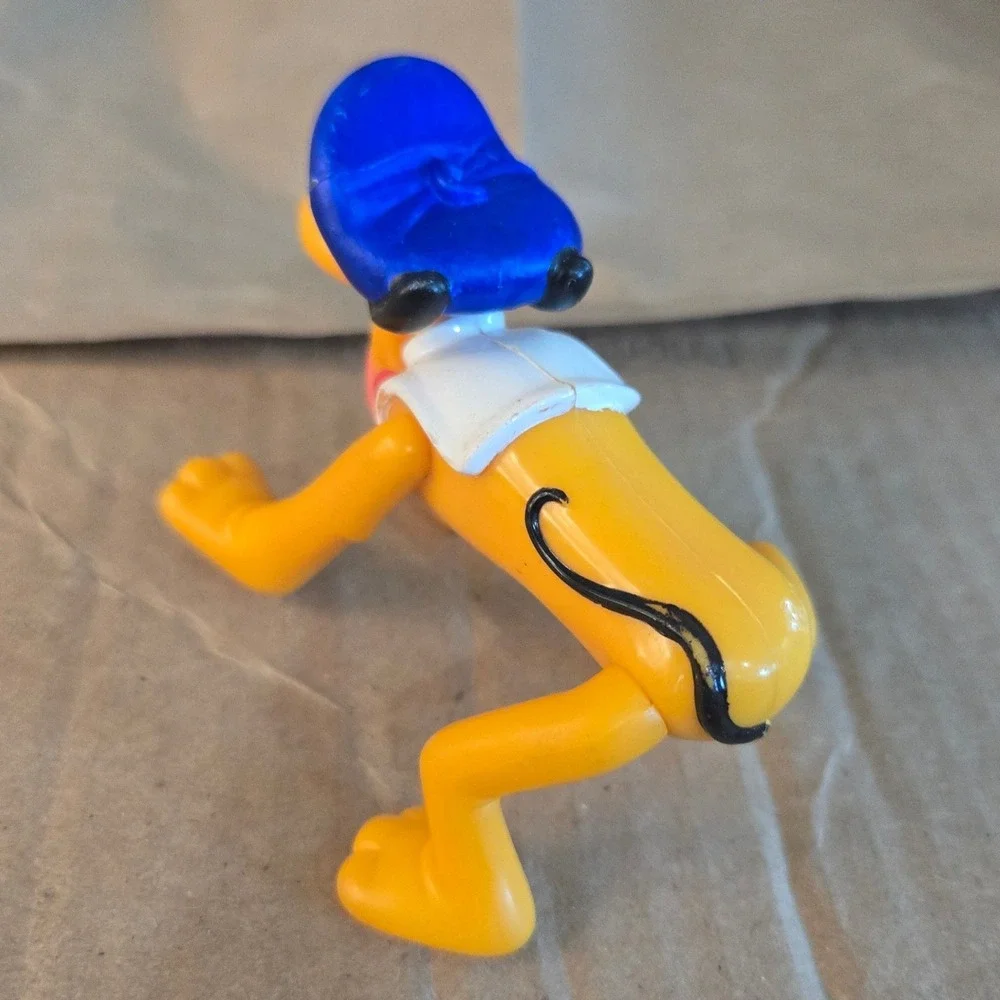 Vintage Disney Pluto PVC Figure Sailor Hat Bow Tie Collectible Toy Yellow Dog